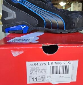 Puma Black and Blue Sneakers